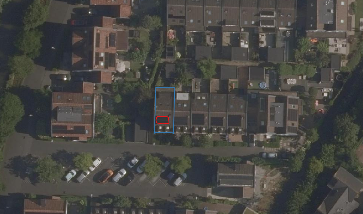Bovenaanzicht zonnepanelen (statisch)